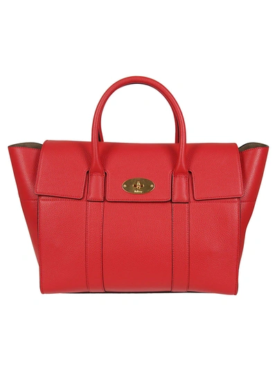 Mulberry Foldover Tote In Red