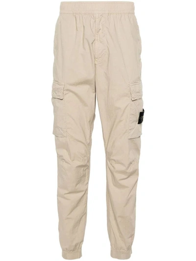 Stone Island Trousers In Beige