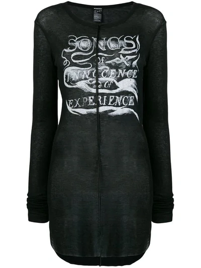 Ann Demeulemeester Printed Motif Jersey In Black