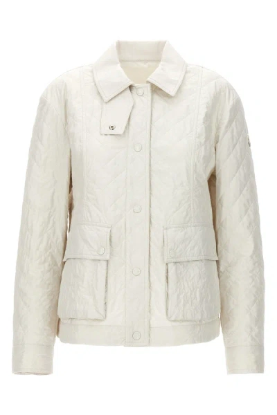 Moncler Galene Quilted Down Jacket In Bianco