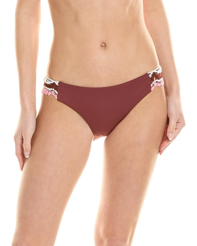Becca By Rebecca Virtue Delilah American Tab Bikini Bottom In Brown