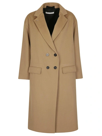 Newyorkindustrie New York Industrie Double Breasted Coat In Cammello