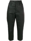 Rick Owens Drkshdw Cropped Trousers In Black