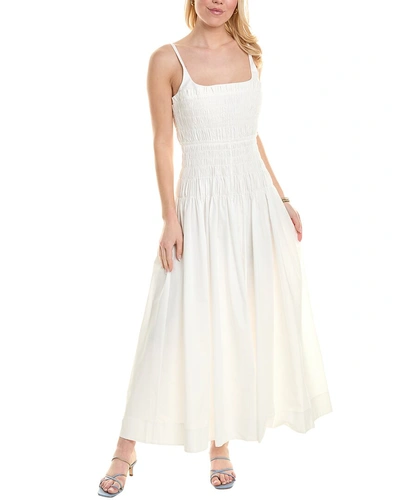 Rebecca Taylor Smocked Maxi Dress In White