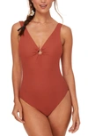 Andie The Bonita One-piece Swimsuit In Ginger