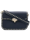 Valentino Garavani Rockstud Messenger Bag In Blue