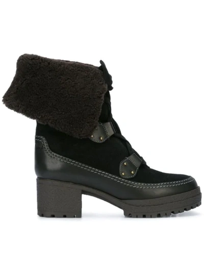 See By Chloé Shearling Lined Boots - Black