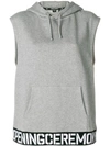 Opening Ceremony Sleeveless Logo Hem Hoodie - Grey