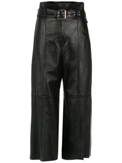 Nk Leather Culottes - Black