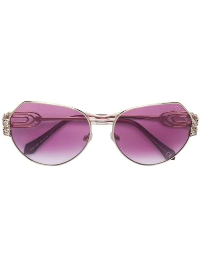 Roberto Cavalli Oversized Frame Sunglasses - Pink In Pink & Purple