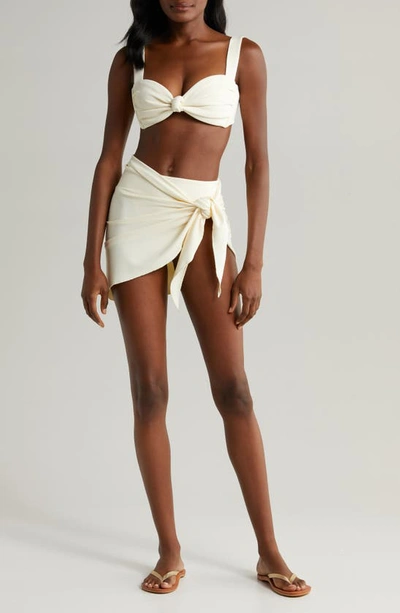 Montce Rib Cover-up Sarong In Cream Rib