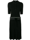 Cashmere In Love Cashmere Blend Ribbed Knit Dress In Black