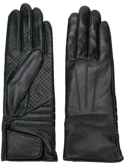 Isabel Marant Long Quilted Gloves In Black