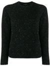 Cashmere In Love Cashmere Flecked Beaded Jumper - Black