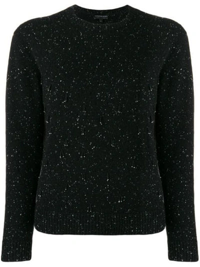 Cashmere In Love Cashmere Flecked Beaded Jumper - Black