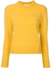 Wood Wood Knit Logo Jumper - Yellow