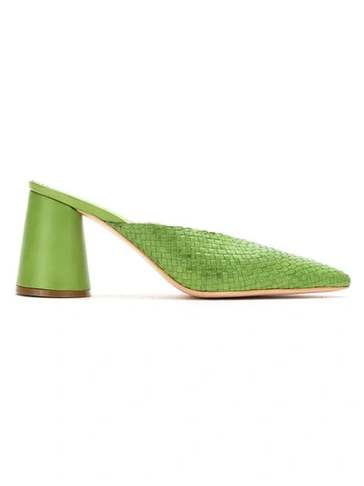 Sarah Chofakian Mules Aus Leder In Green