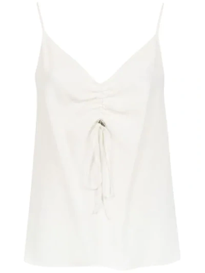 Nk Lace Up Top - White
