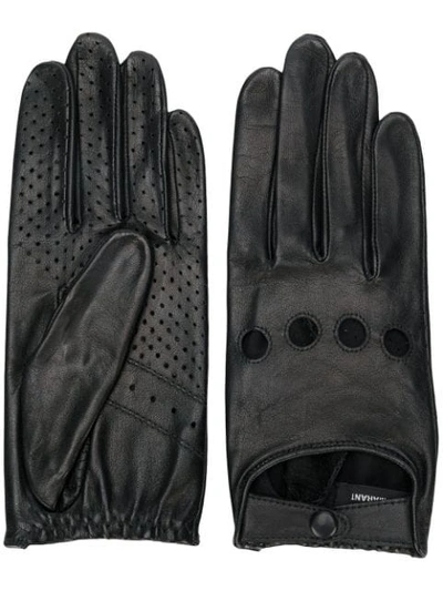 Isabel Marant Leather Gloves In Black