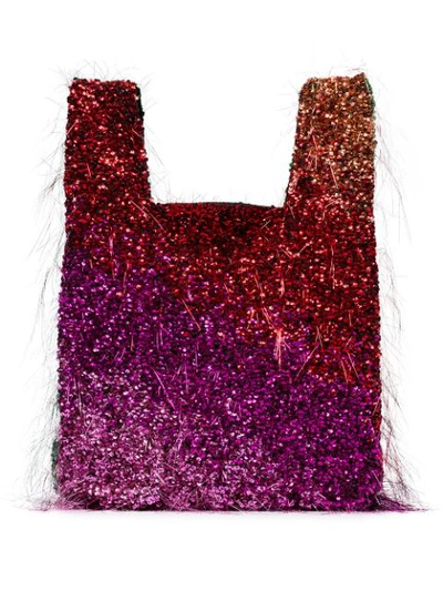 Ashish Multicoloured Tinsel Embellished Tote Bag