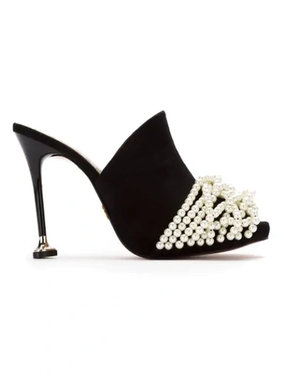 Andrea Bogosian Embellished Mules - Black