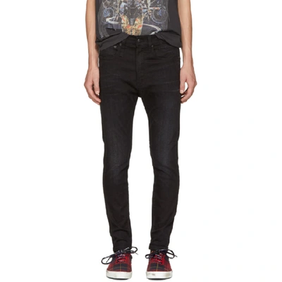 R13 Drop-crotch Skinny Jeans In Black ModeSens