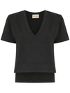 Andrea Bogosian V-neck Blouse - Black