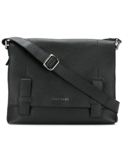 Orciani Leather Shoulder Bag - Black