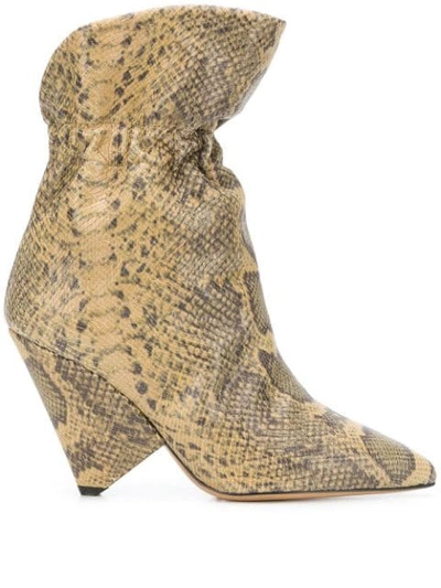 Isabel Marant Lileas Ankle Boots In Nude & Neutrals