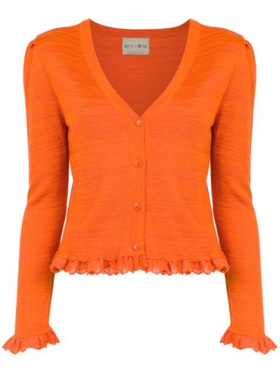Andrea Bogosian Knit Cardigan In Orange