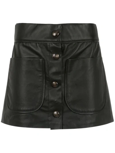 Andrea Bogosian Leather Skirt - Black