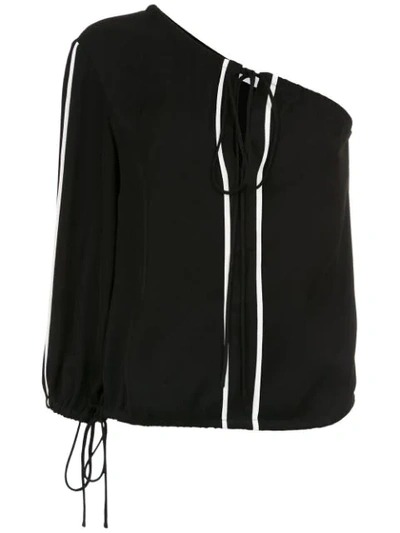 Nk One Shoulder Top In Black