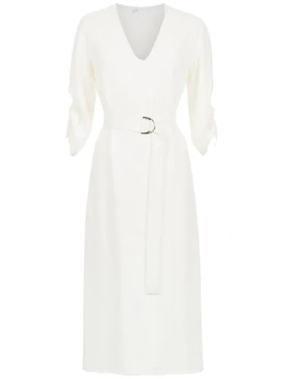 Nk Midi Belted Dress - White