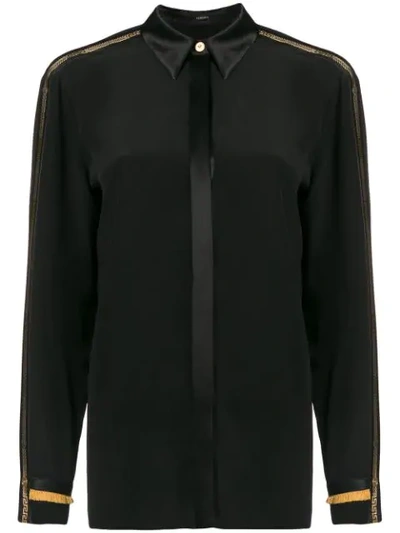 Versace Grecca Detail Shirt In Black