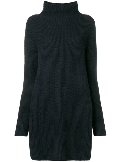 N•peal Ribbed Knit Sweater Dress In Grey
