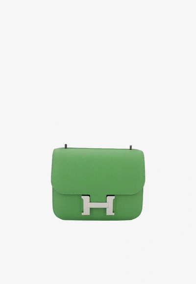 Hermes Constance 18 In Vert Yucca Epsom Leather With Palladium Hardware