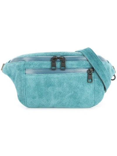 As2ov Zipped Belt Bag In Blue