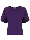 Nk Ruffled Sleeves Blouse - Purple