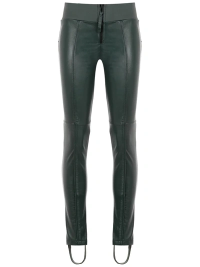 Andrea Bogosian Leather Skinny Trousers - Green
