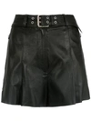 Nk Leather Shorts - Black