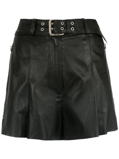 Nk Leather Shorts - Black