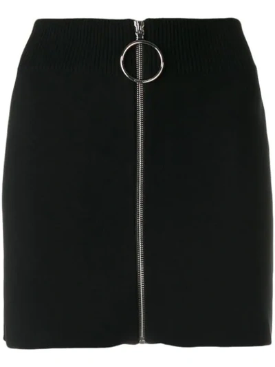 Paco Rabanne Zip Front Mini Skirt - Black