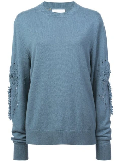 Barrie Romantic Timeless Cashmere Round Neck Pullover - Blue