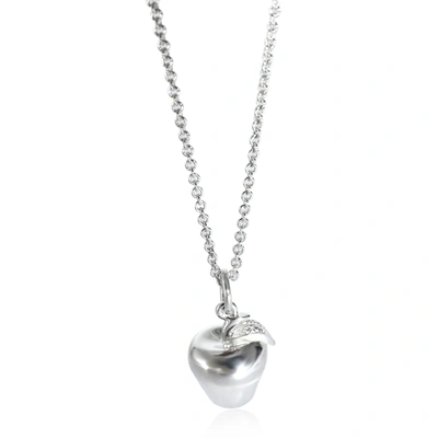 Tiffany & Co Apple Charm Pendant In Sterling Silver On A Chain
