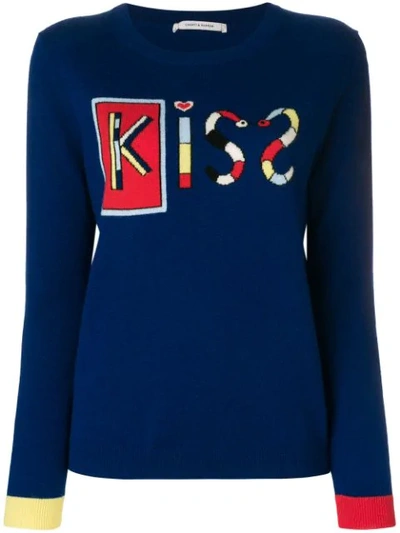 Chinti & Parker Kiss Motif Sweater - Blue