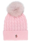 Moncler Grenoble Ribbed Knit Cap - Pink