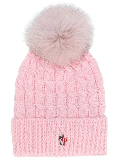 Moncler Grenoble Ribbed Knit Cap - Pink