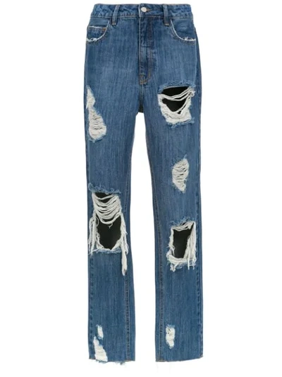 Nk Distressed Jeans In Blue