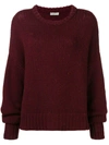 N•peal Oversized Side Split Jumper In Red