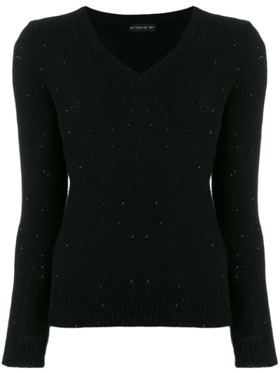 Etro Sequin Detail Sweater In Black